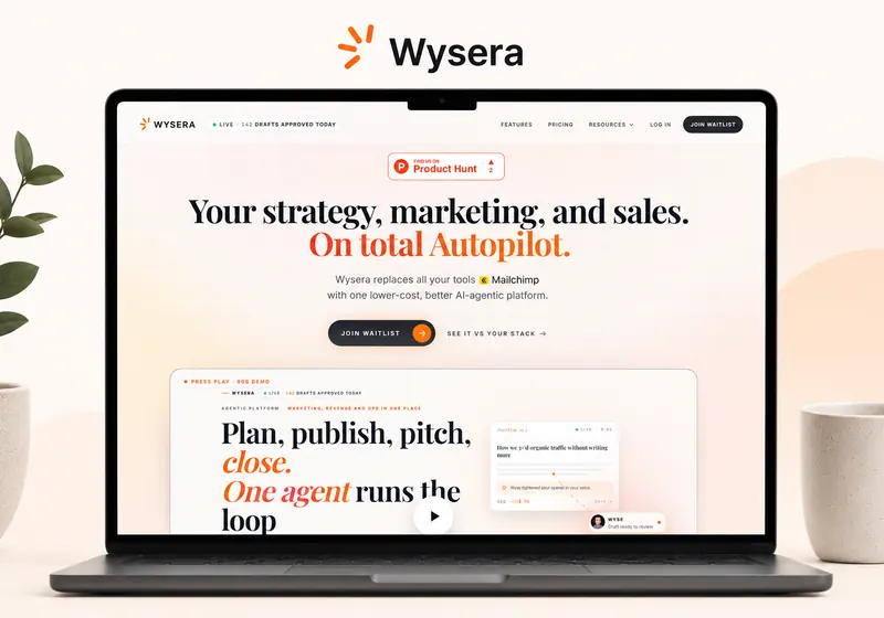 Wysera homepage shown in a clean browser frame